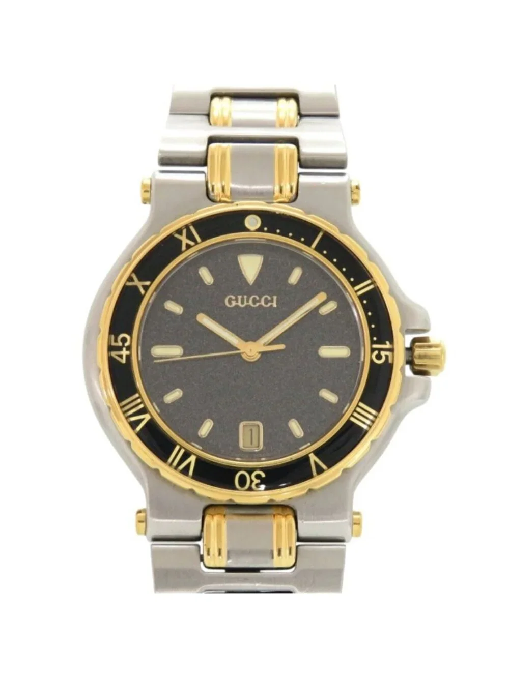 Gucci SS Gray Gold Silver Quartz Watch